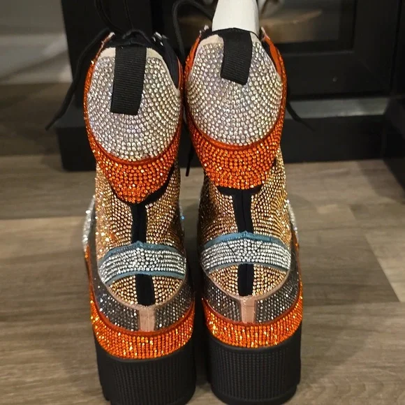 Cape Robbin Kingston Combat Boots for Women, Platform Boots Chunky Block heel - Picture 5 of 9